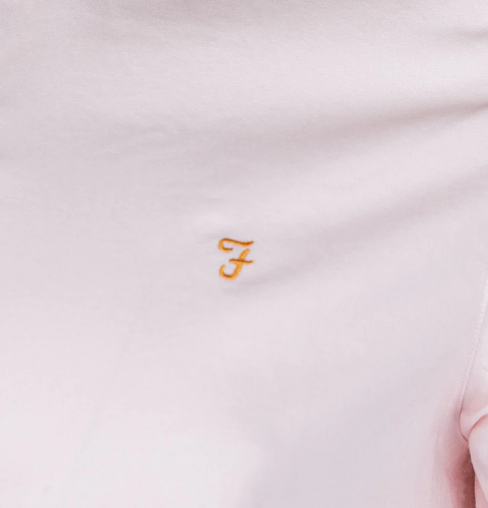 Farah Brewer Slim Fit Oxford Shirt Pink - Image 4