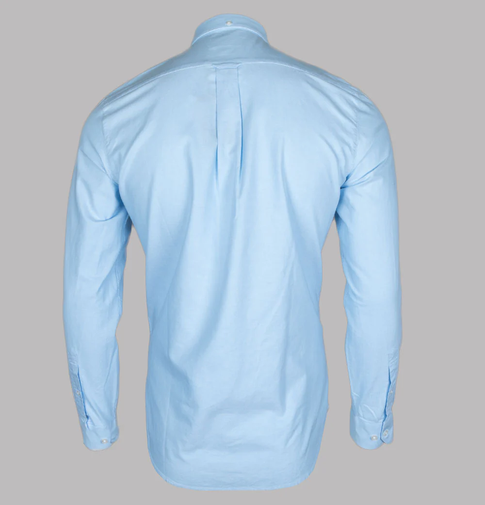 Farah Brewer Slim Fit Oxford Shirt Sky Blue - Image 2