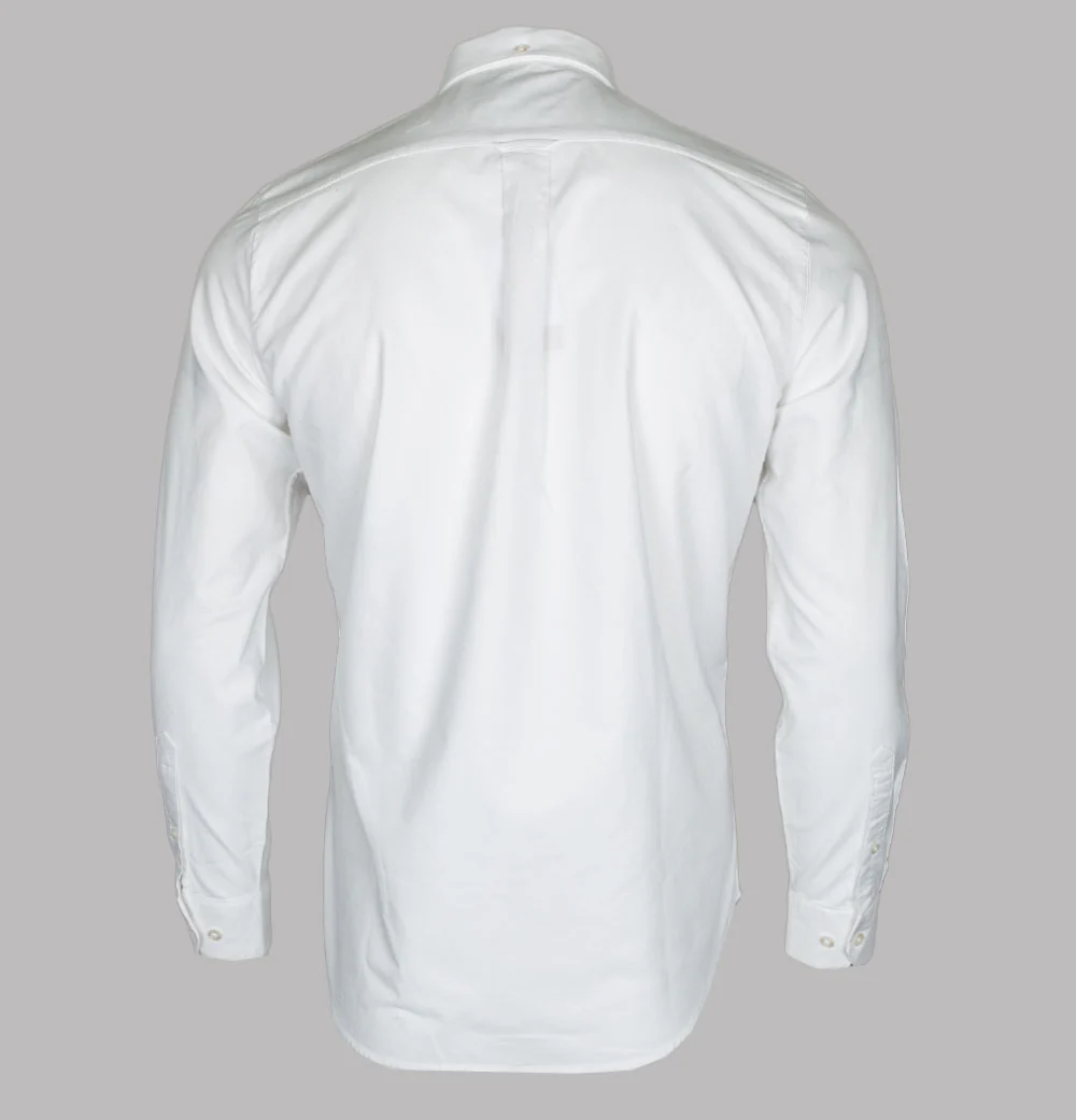 Farah Brewer Slim Fit Oxford Shirt White - Image 2