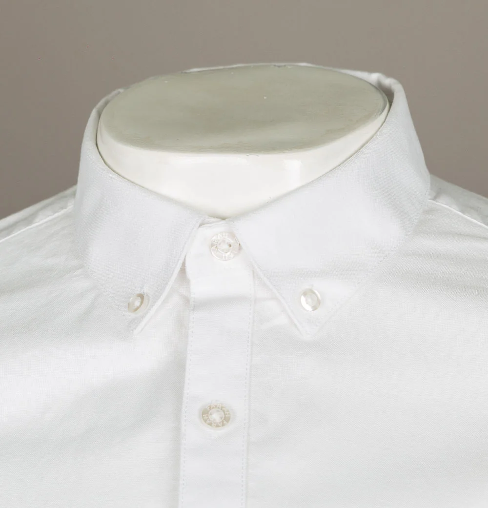 Farah Brewer Slim Fit Oxford Shirt White - Image 3