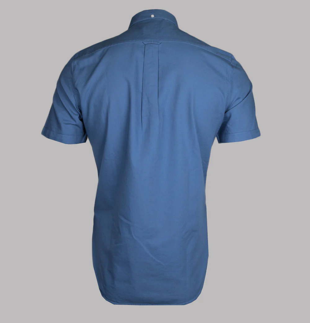 Farah Brewer Slim Fit S/S Oxford Shirt Caribbean Blue - Image 2