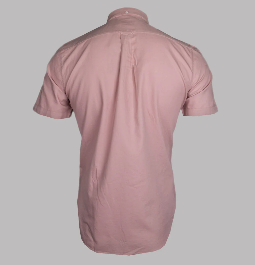 Farah Brewer Slim Fit S/S Oxford Shirt Dark Pink - Image 2