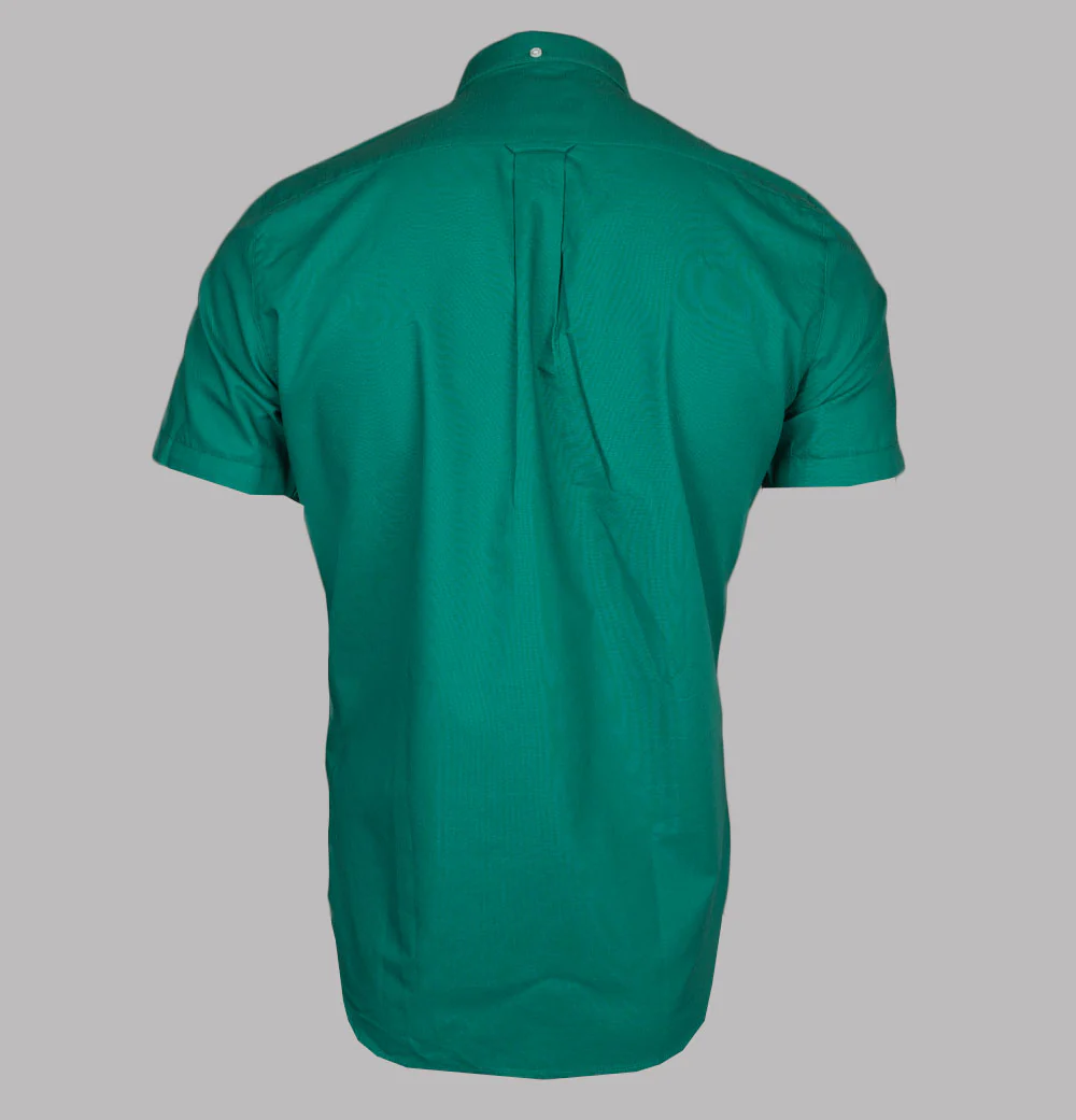 Farah Brewer Slim Fit S/S Oxford Shirt Mallard Green - Image 2