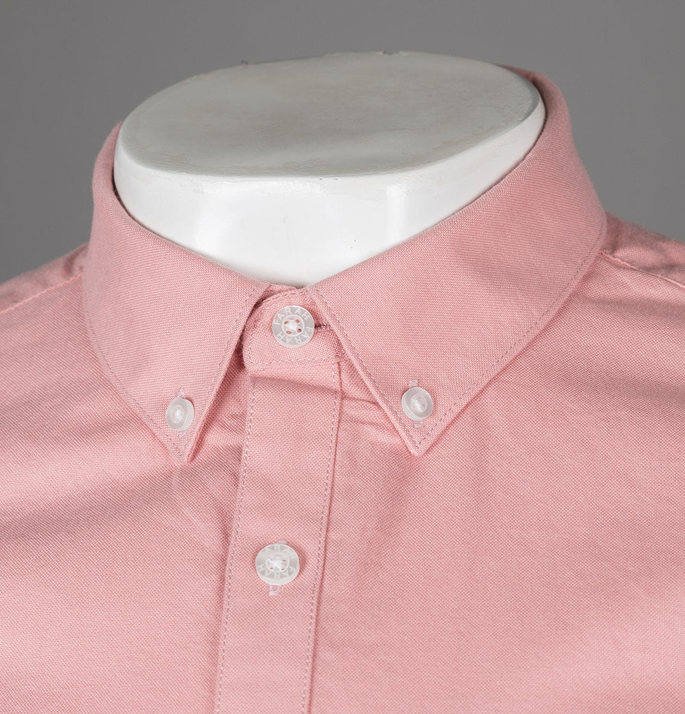 Farah Brewer Slim Fit S/S Oxford Shirt Pink Rose - Image 3