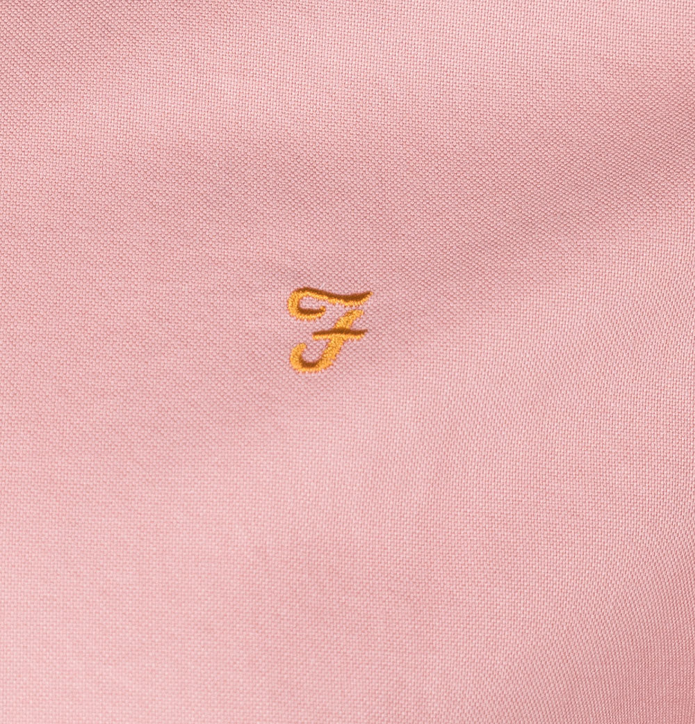 Farah Brewer Slim Fit S/S Oxford Shirt Pink Rose - Image 4