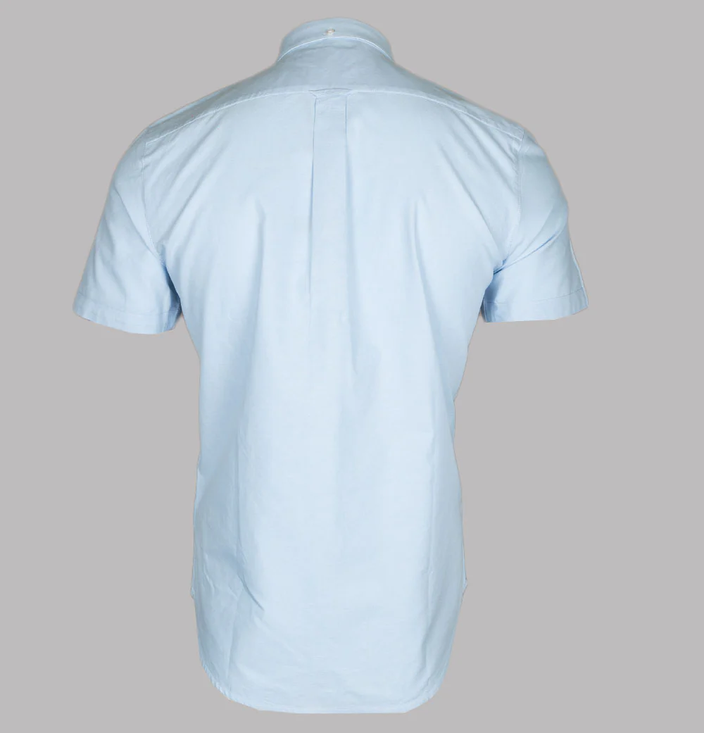 Farah Brewer Slim Fit S/S Oxford Shirt Sky Blue - Image 2
