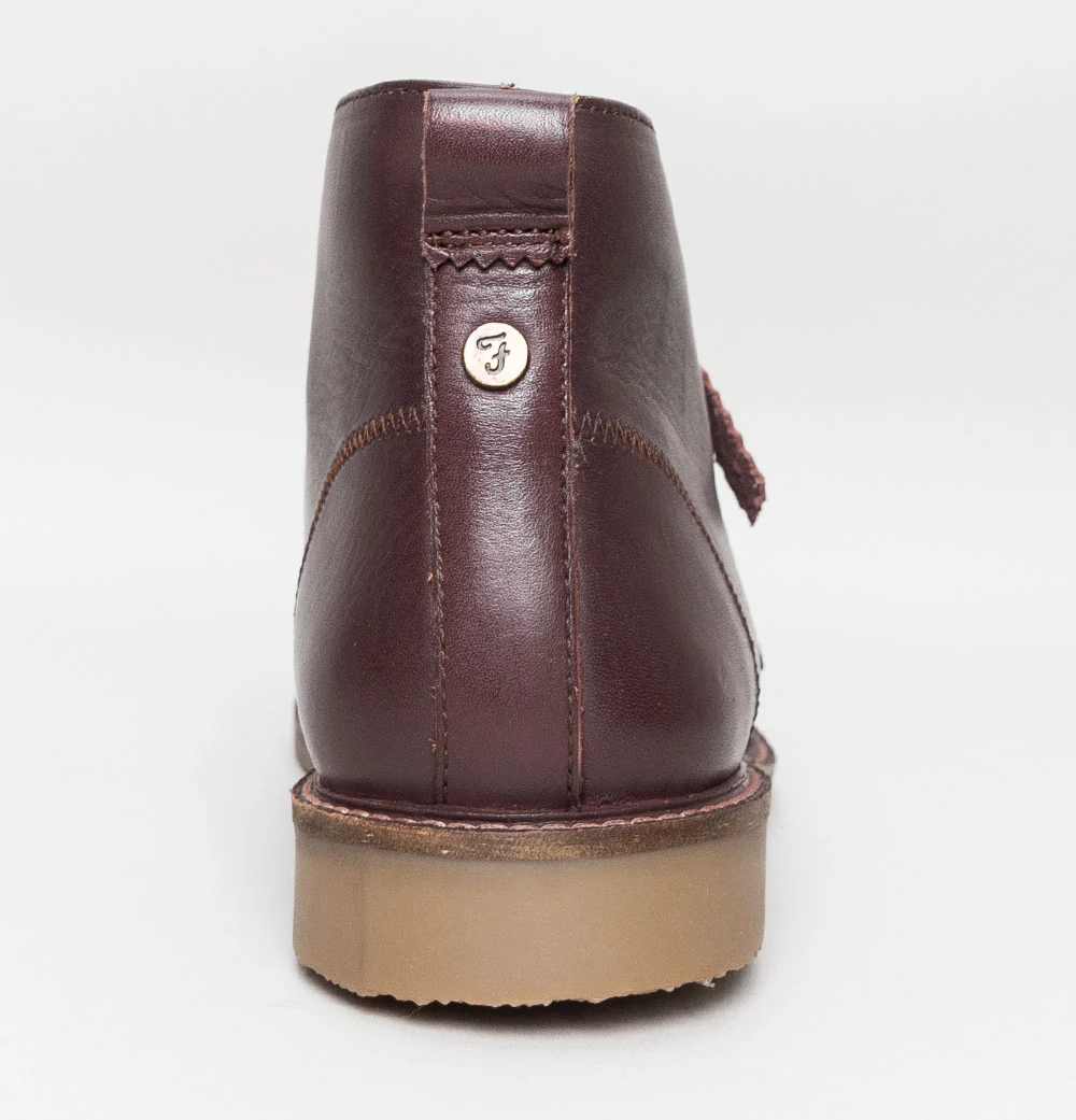 Farah Briggs Leather Mid Boots Oxblood - Image 5