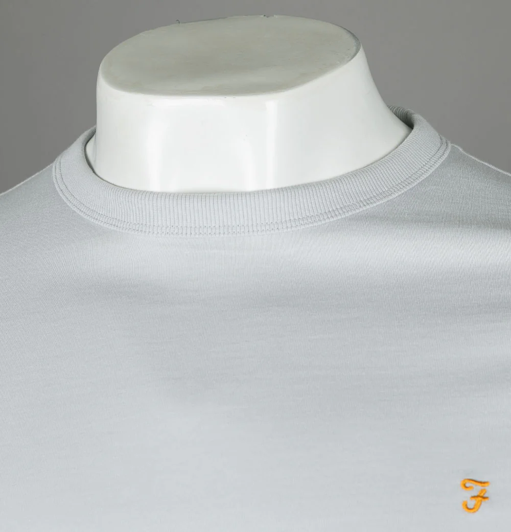 Farah Danny S/S T-Shirt Blue Grey - Image 3