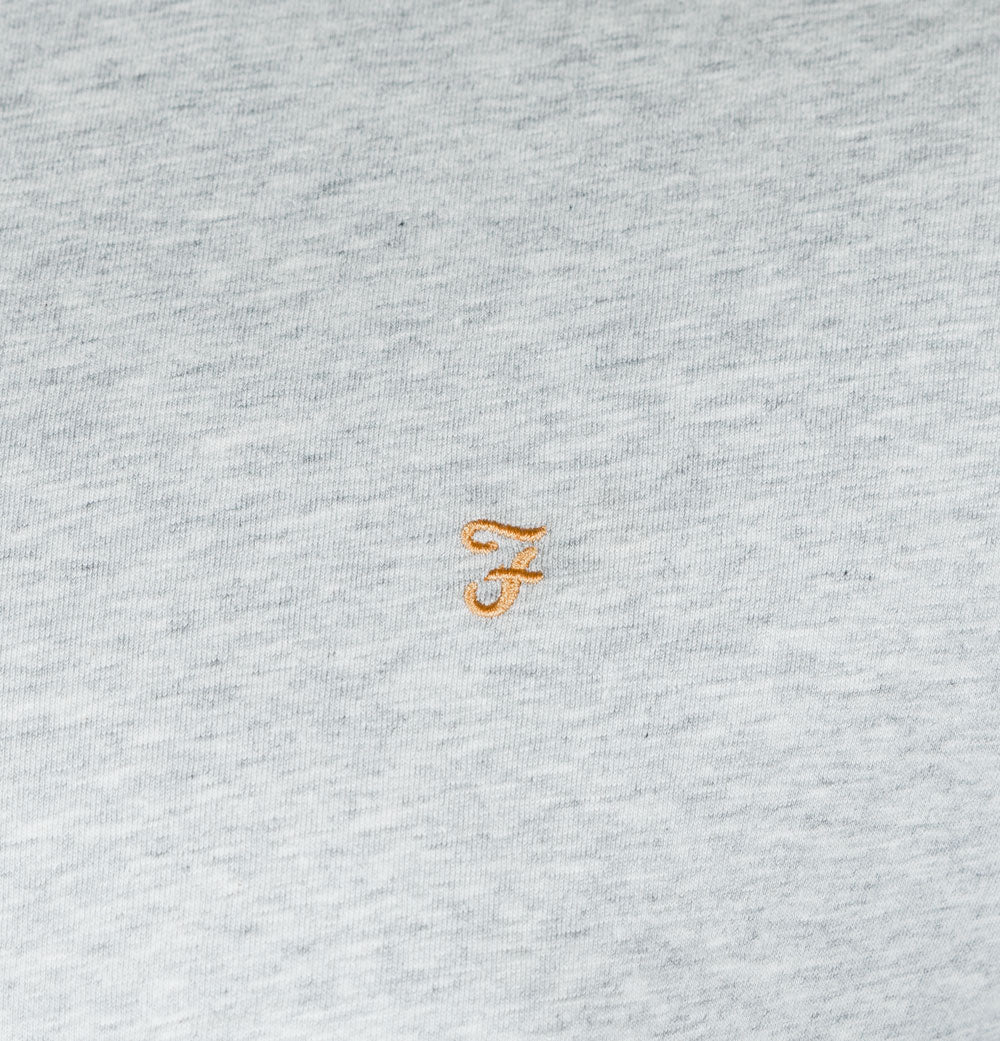 Farah Danny S/S T-Shirt Grey Marl - Image 4