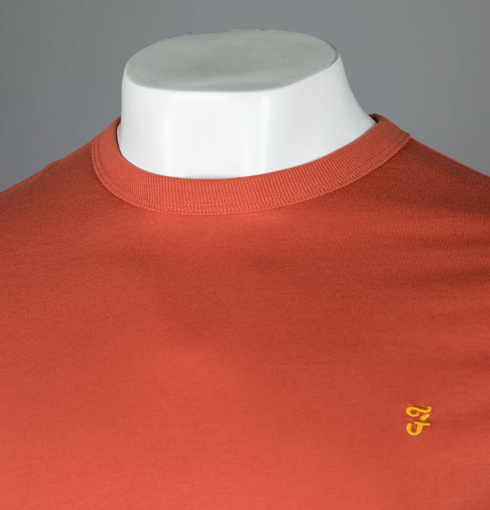 Farah Danny S/S T-Shirt Torch Orange - Image 3