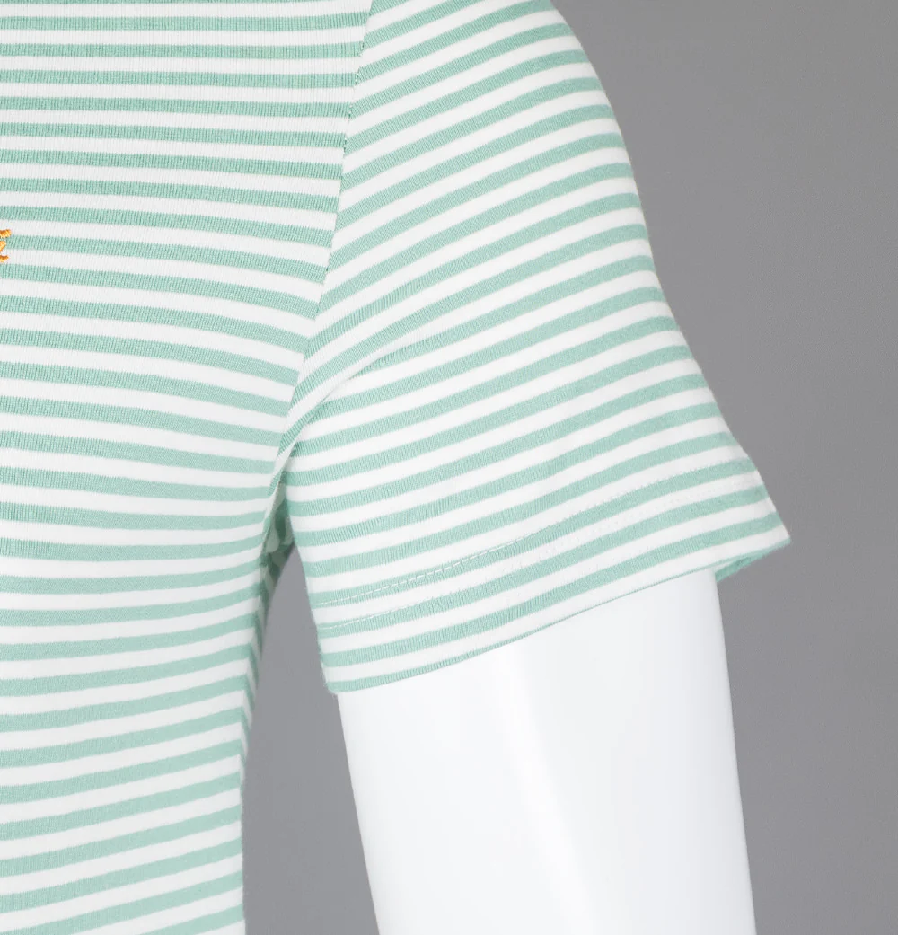 Farah Daytona Striped T-Shirt Jade Green - Image 5