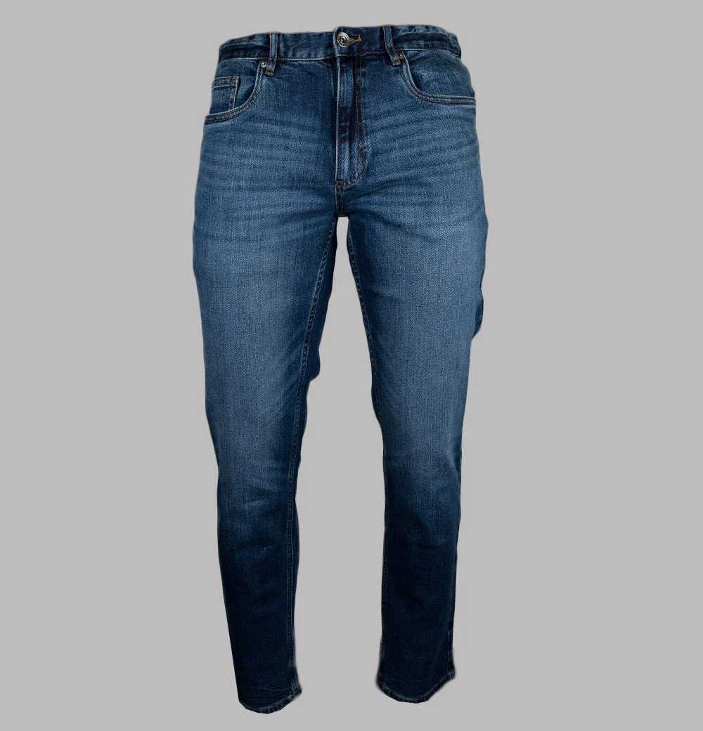 Farah Elm Stretch Slim Fit Jeans Worn Rinse - Image 2