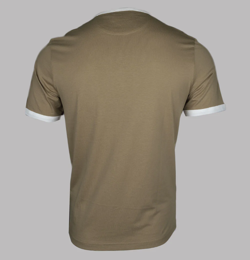 Farah Groves Ringer T-Shirt Beige - Image 2