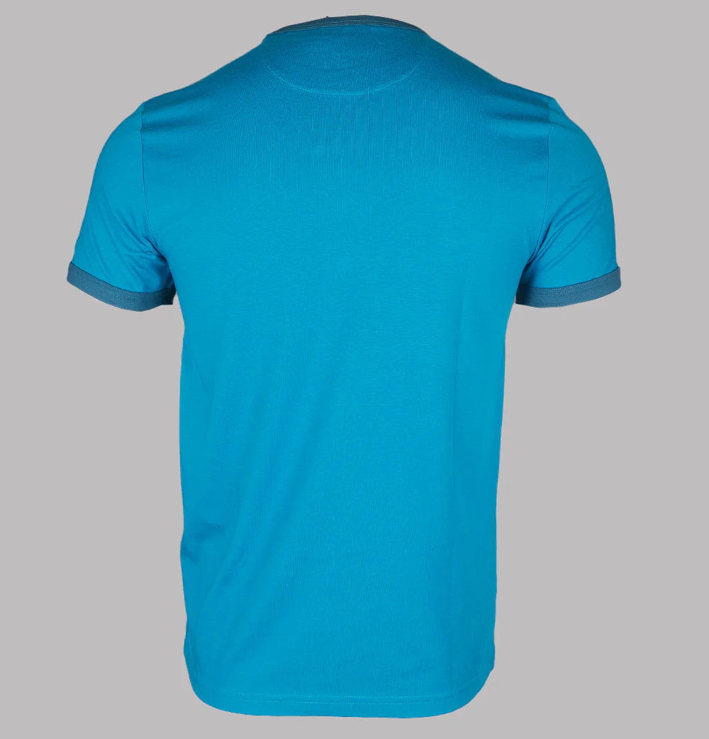 Farah Groves Ringer T-Shirt Blue Opal - Image 2