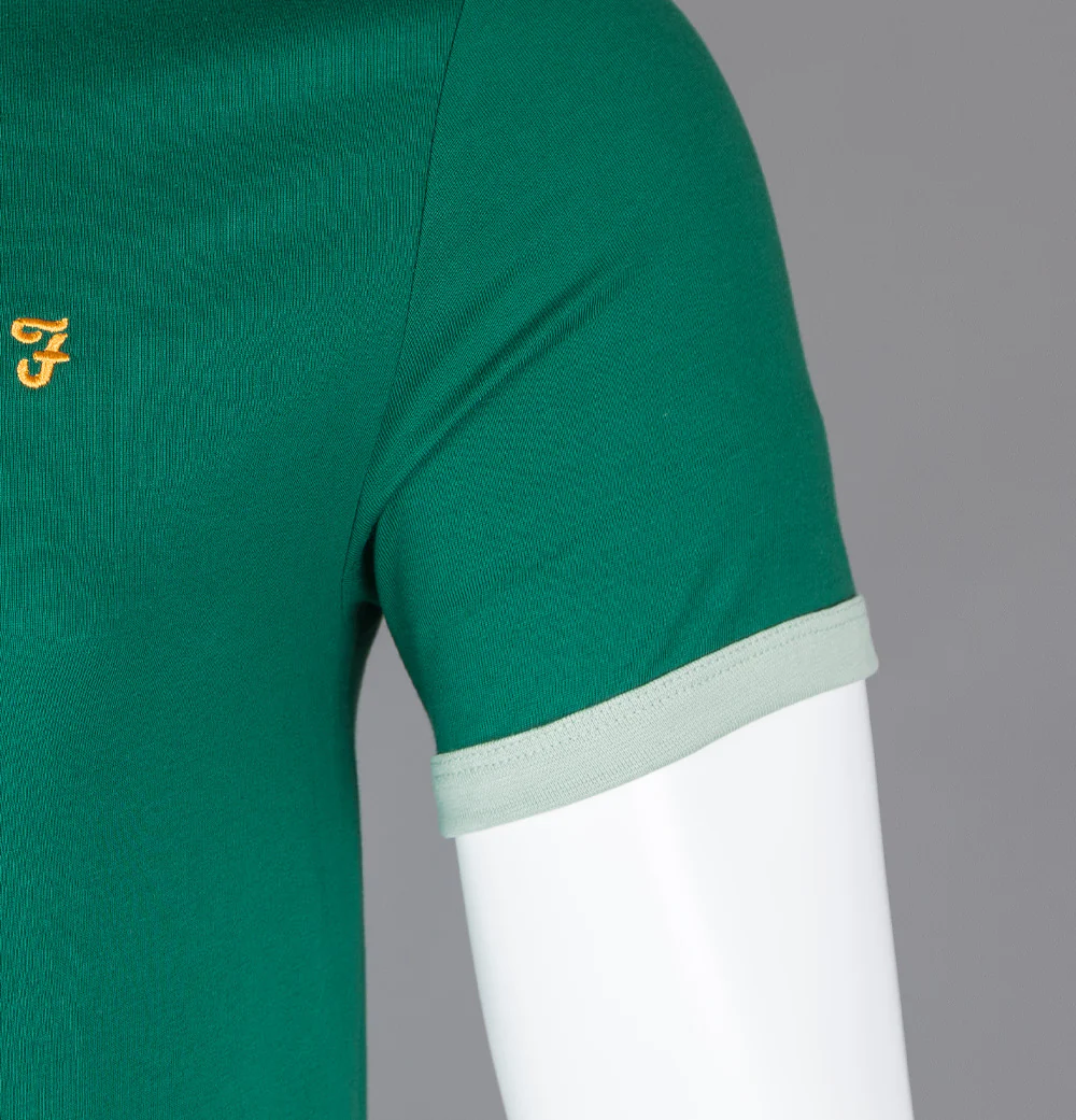 Farah Groves Ringer T-Shirt Green Haze - Image 5