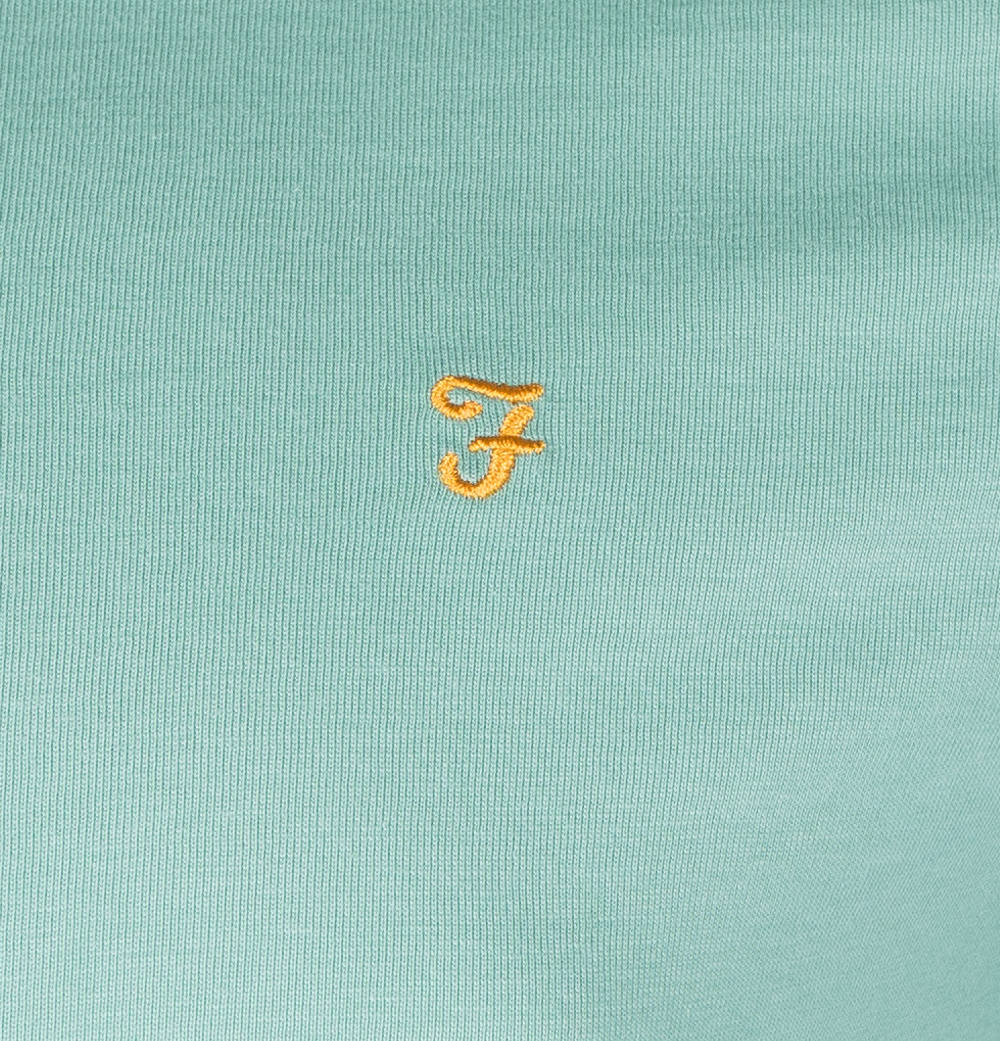 Farah Groves Ringer T-Shirt Jade Green - Image 3