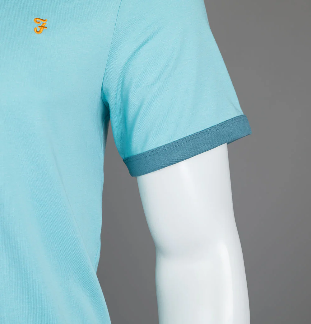 Farah Groves Ringer T-Shirt Stillwater - Image 5