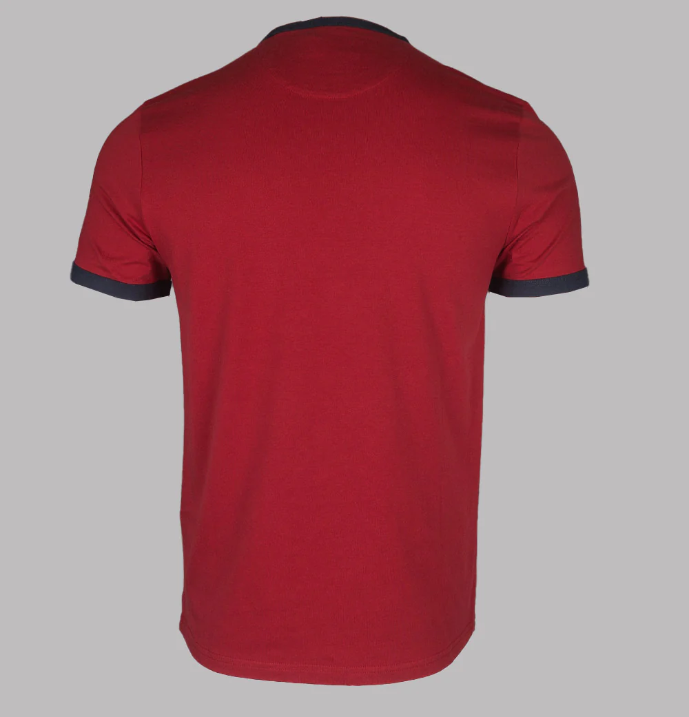 Farah Groves Ringer T-Shirt Vermillion - Image 2