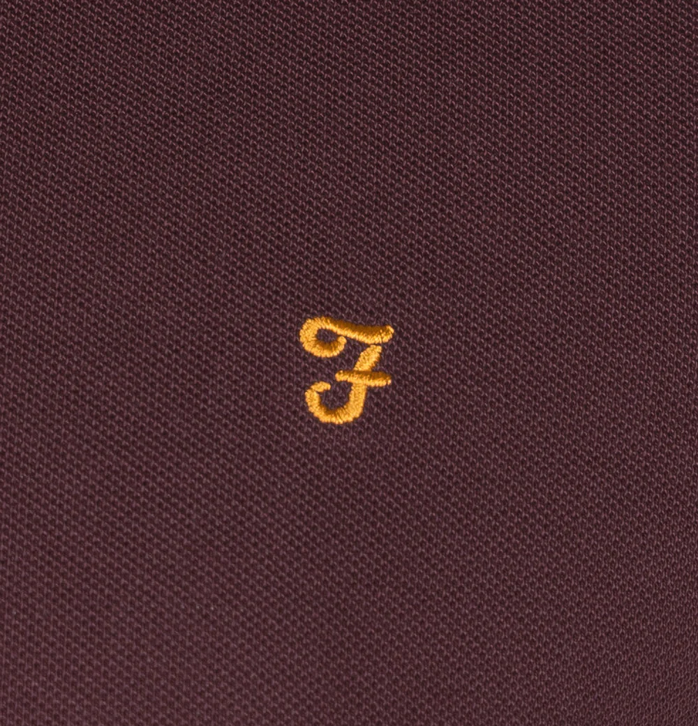 Farah Haslam Slim Fit LS Polo Shirt Farah Red - Image 4