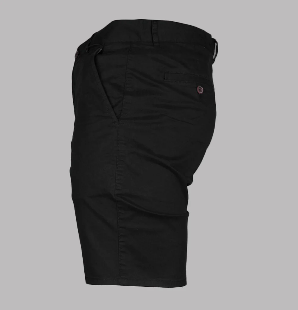 Farah Hawk Twill Chino Shorts Black - Image 3