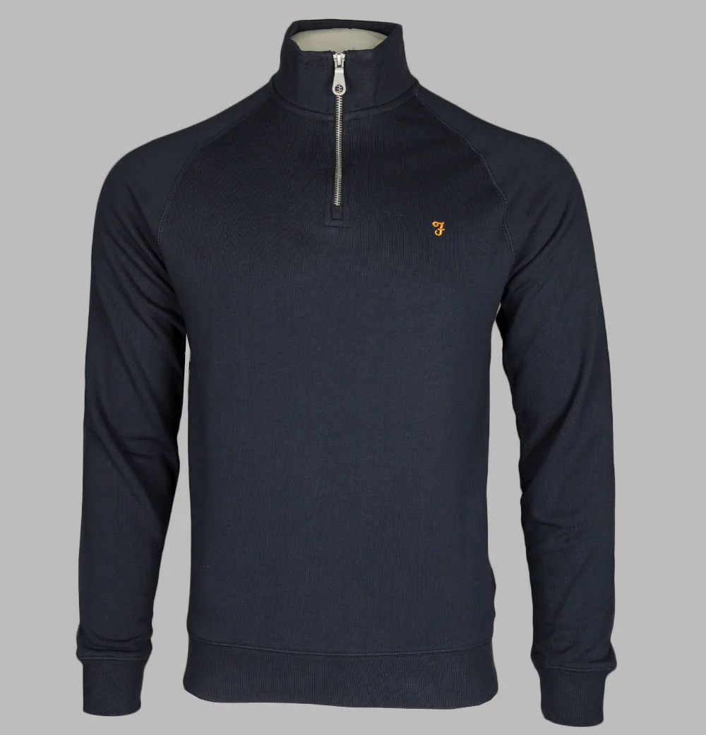 Farah Jim 1/4 Zip Sweatshirt True Navy