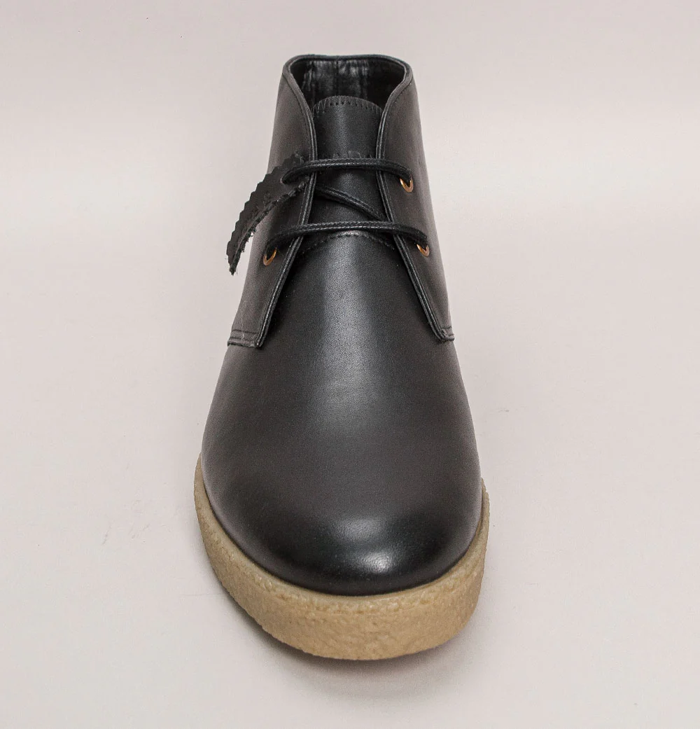 Farah Jonah Leather Desert Boots Black - Image 3