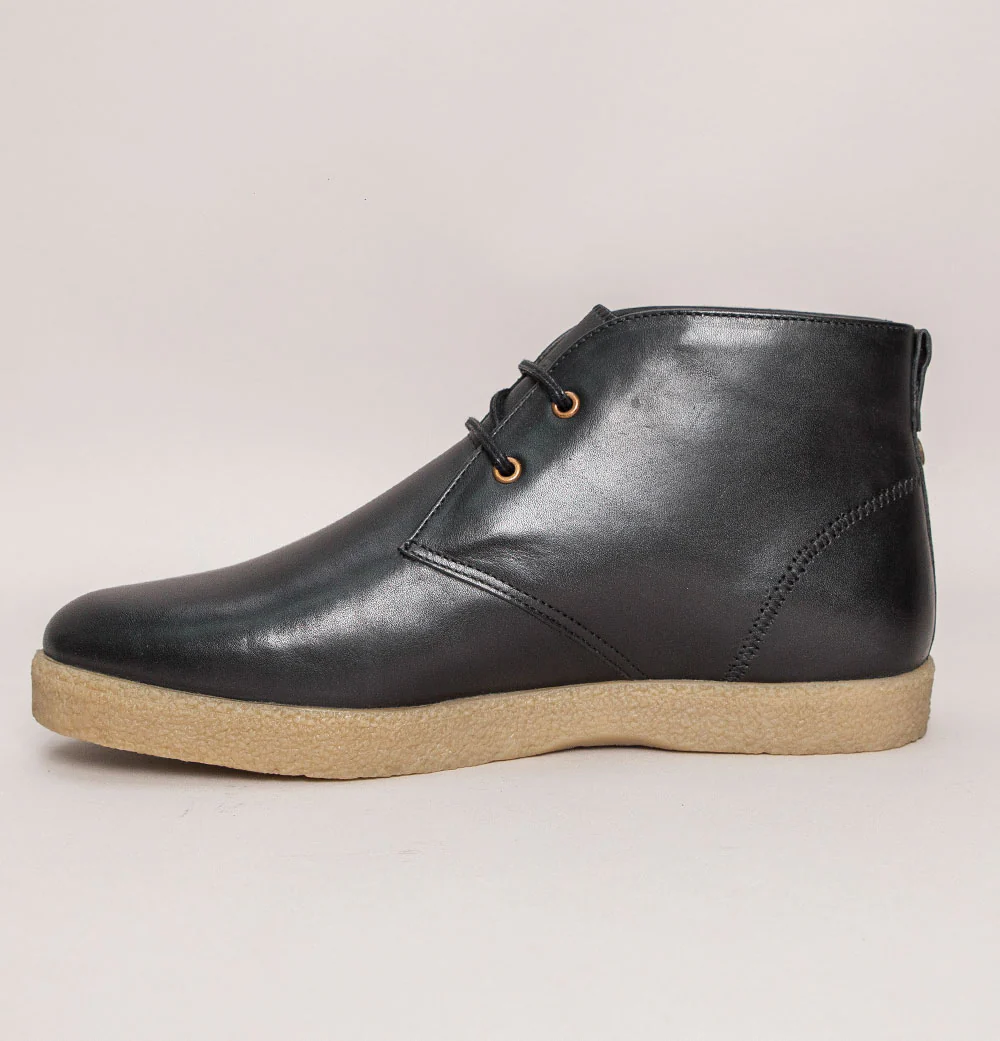 Farah Jonah Leather Desert Boots Black - Image 4