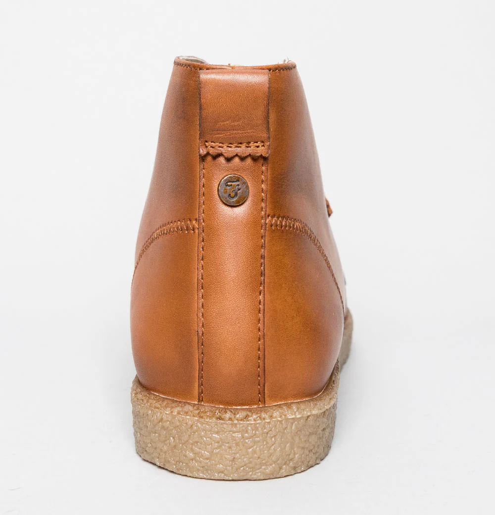 Farah Jonah Leather Mid Boots Tan - Image 5