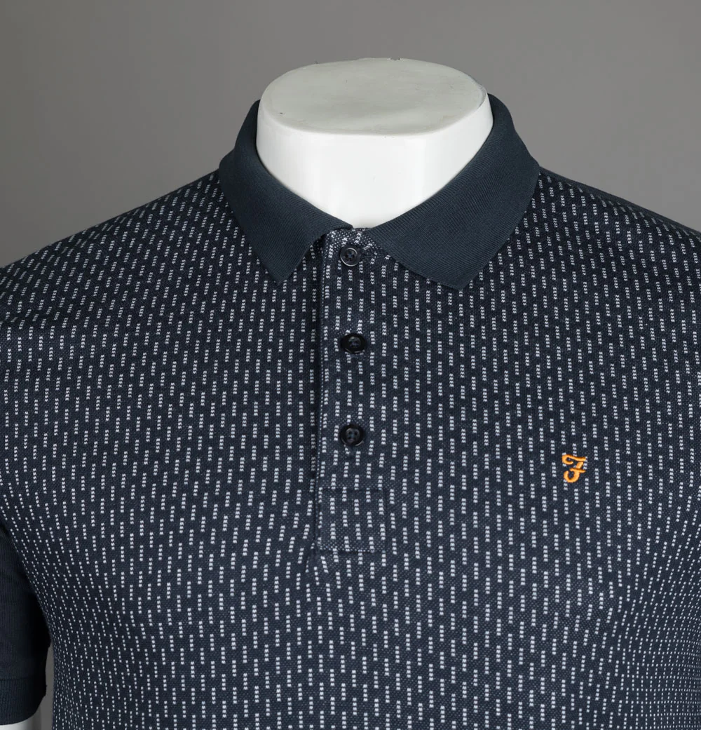 Farah Kentucky Polo Shirt True Navy - Image 3