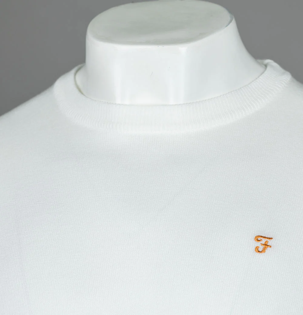 Farah Mullen Cotton Sweater Ecru - Image 3