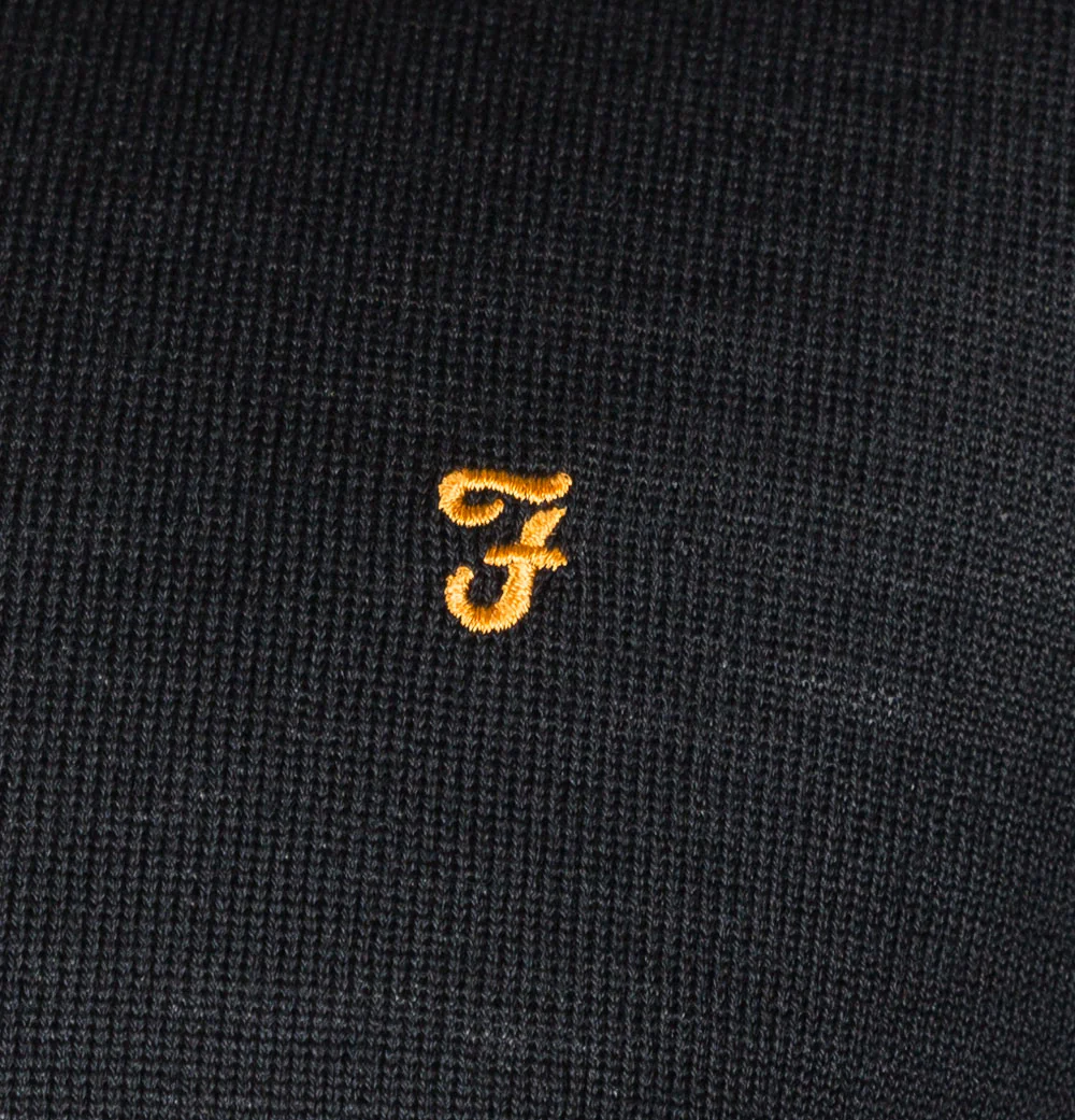 Farah Mullen Merino Wool Sweater Black - Image 4