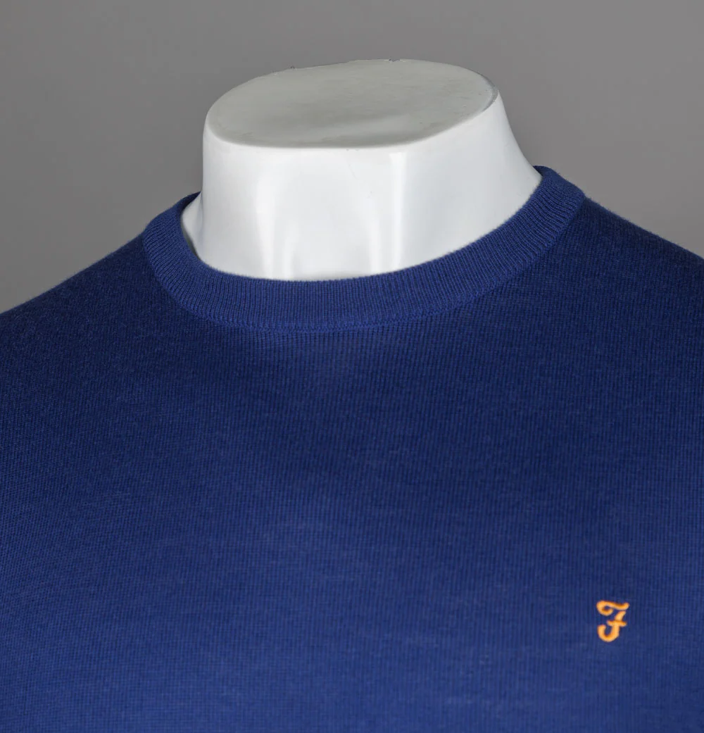 Farah Mullen Merino Wool Sweater Blue Peony - Image 3