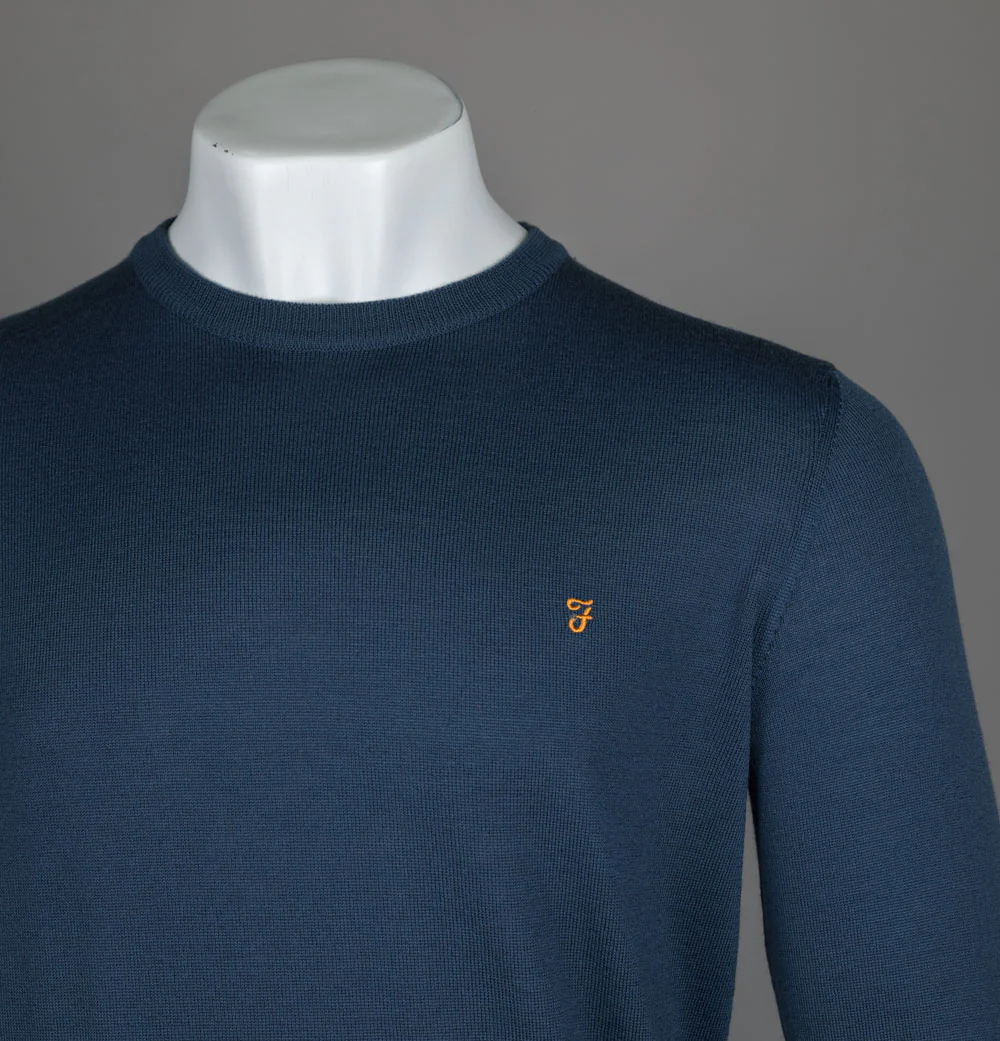 Farah Mullen Merino Wool Sweater Blue River - Image 3