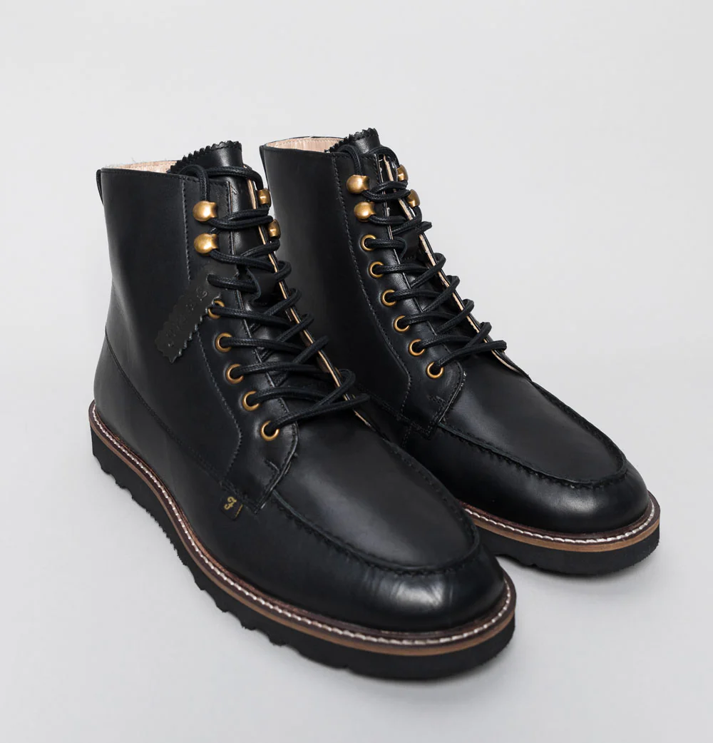 Farah Pantego Leather Boots Black - Image 2