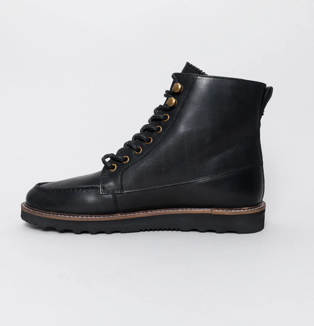Farah Pantego Leather Boots Black - Image 3