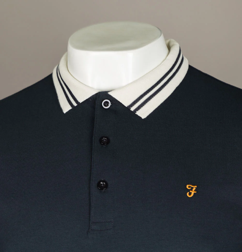 Farah Stanton Polo Shirt True Navy - Image 3