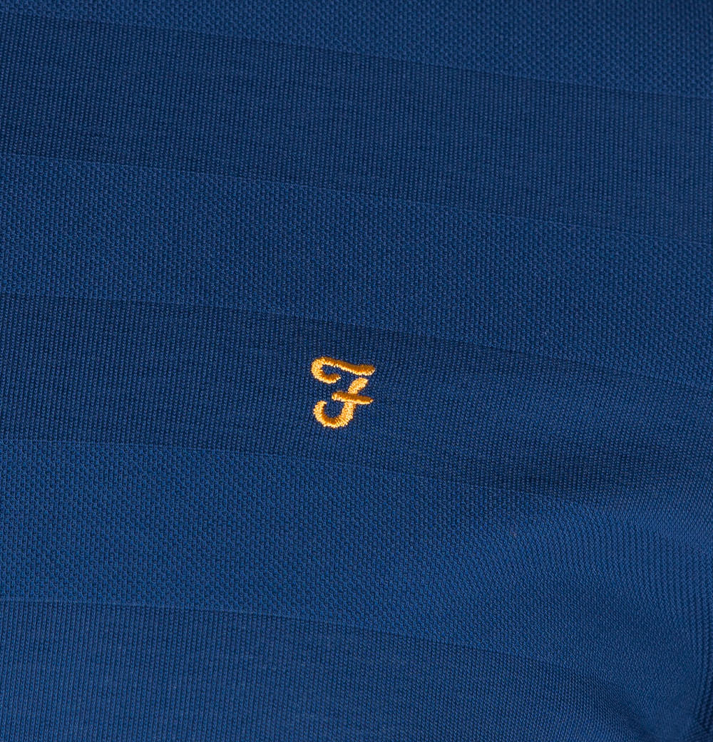 Farah Stapleton LS Polo Shirt Ultra Marine - Image 4