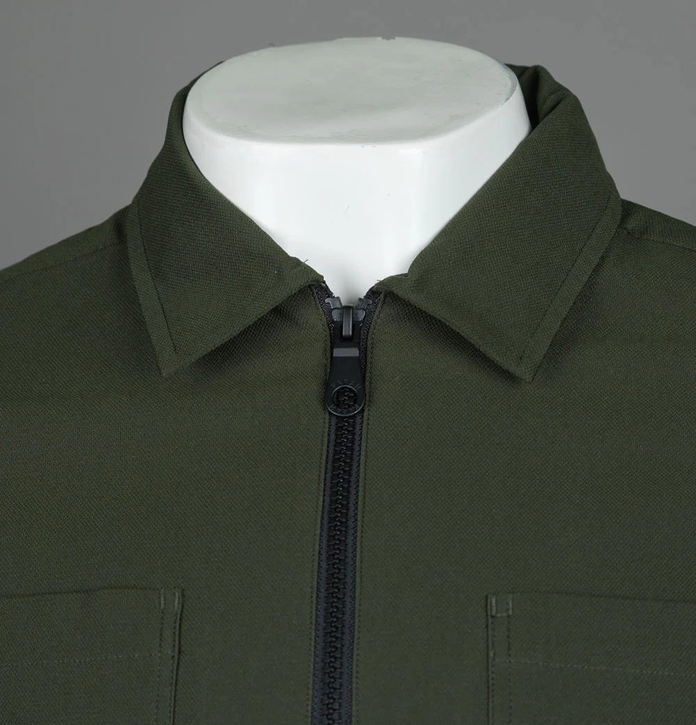 Farah Stenmark Zip Overshirt Evergreen - Image 3
