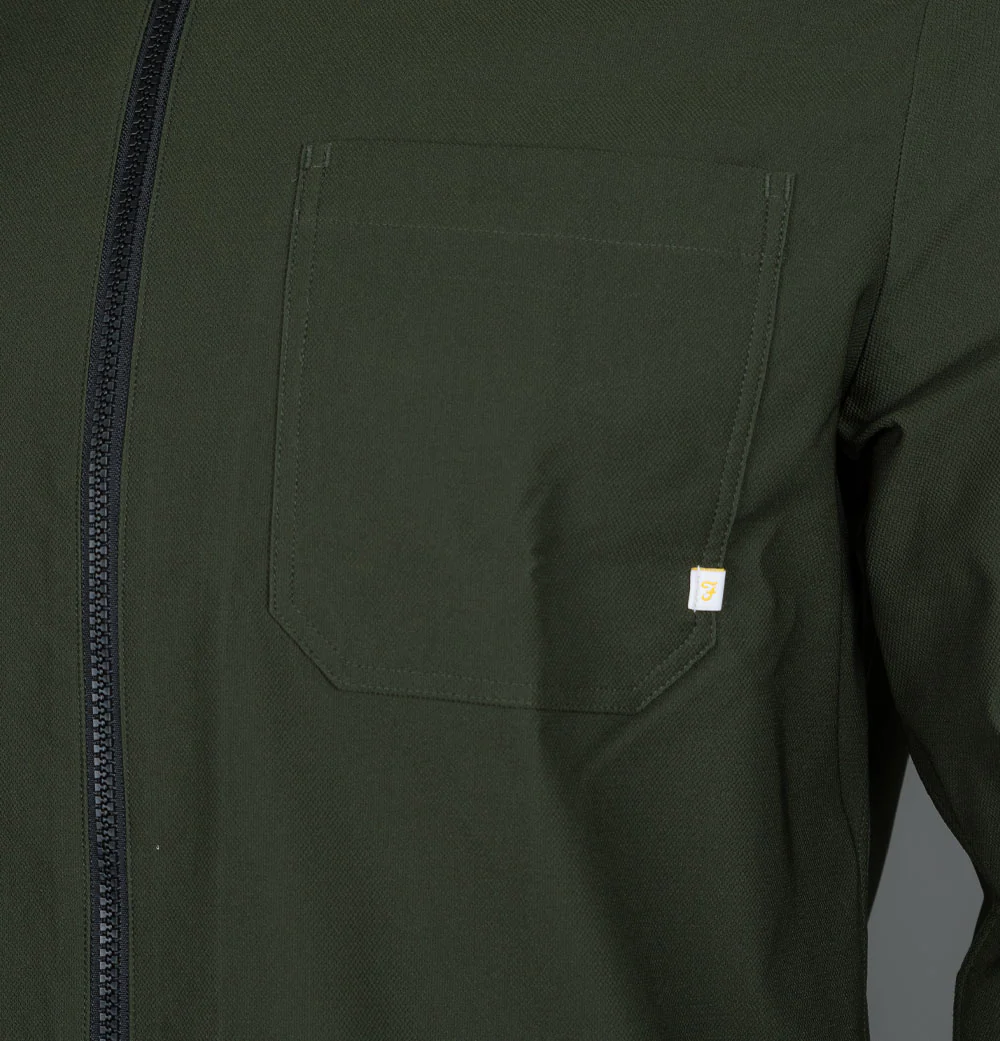 Farah Stenmark Zip Overshirt Evergreen - Image 4
