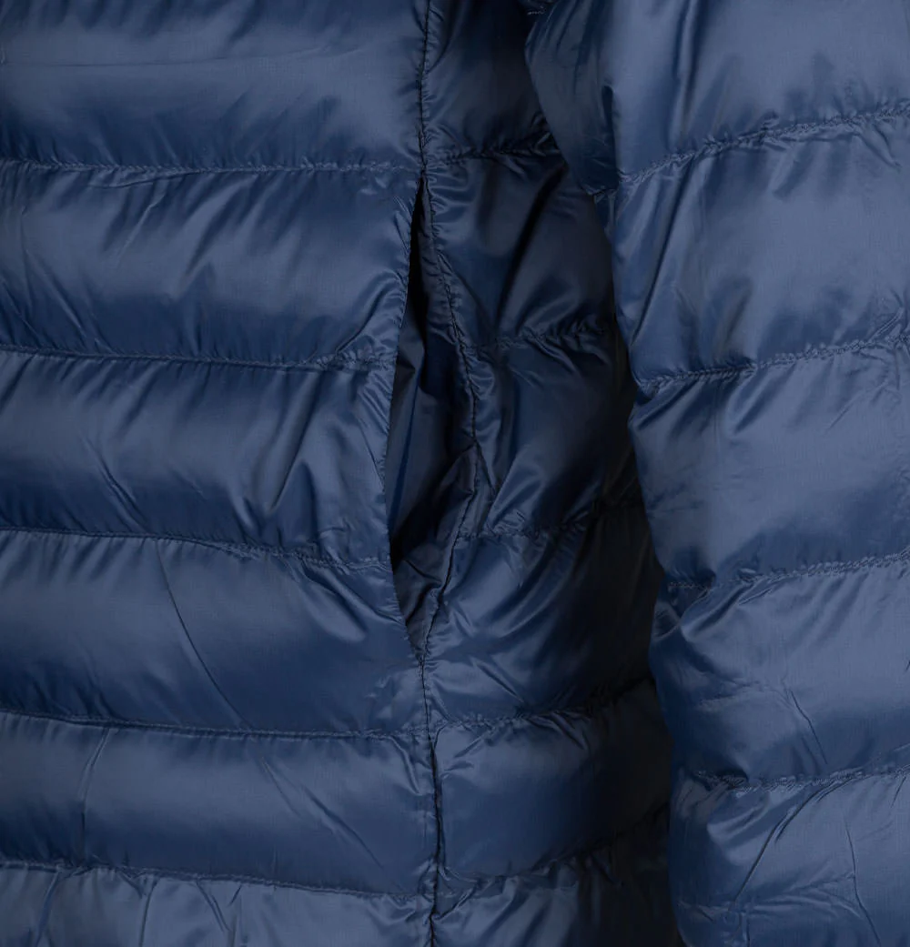 Farah Strickland Wadded Coat Navy - Image 5