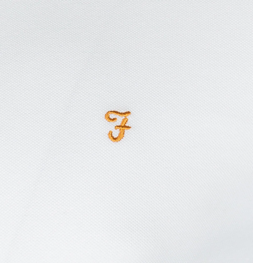 Farah Texas Pique T-Shirt White - Image 4