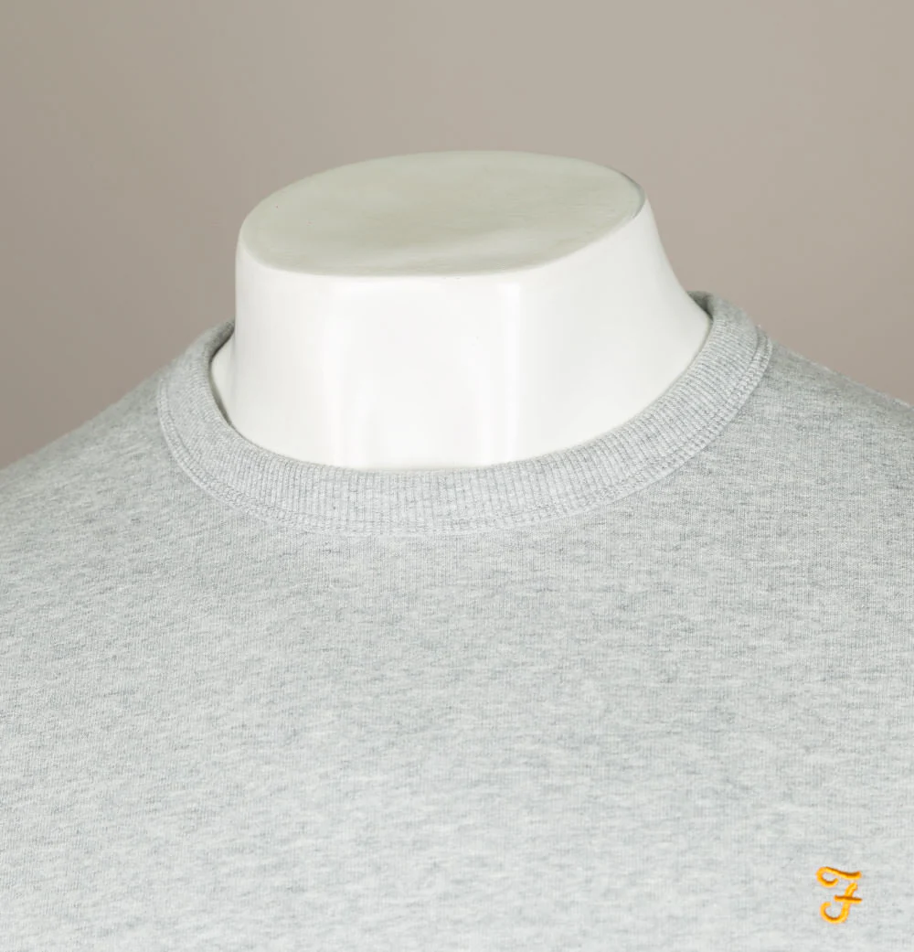 Farah Tim Sweatshirt Light Grey Marl - Image 3