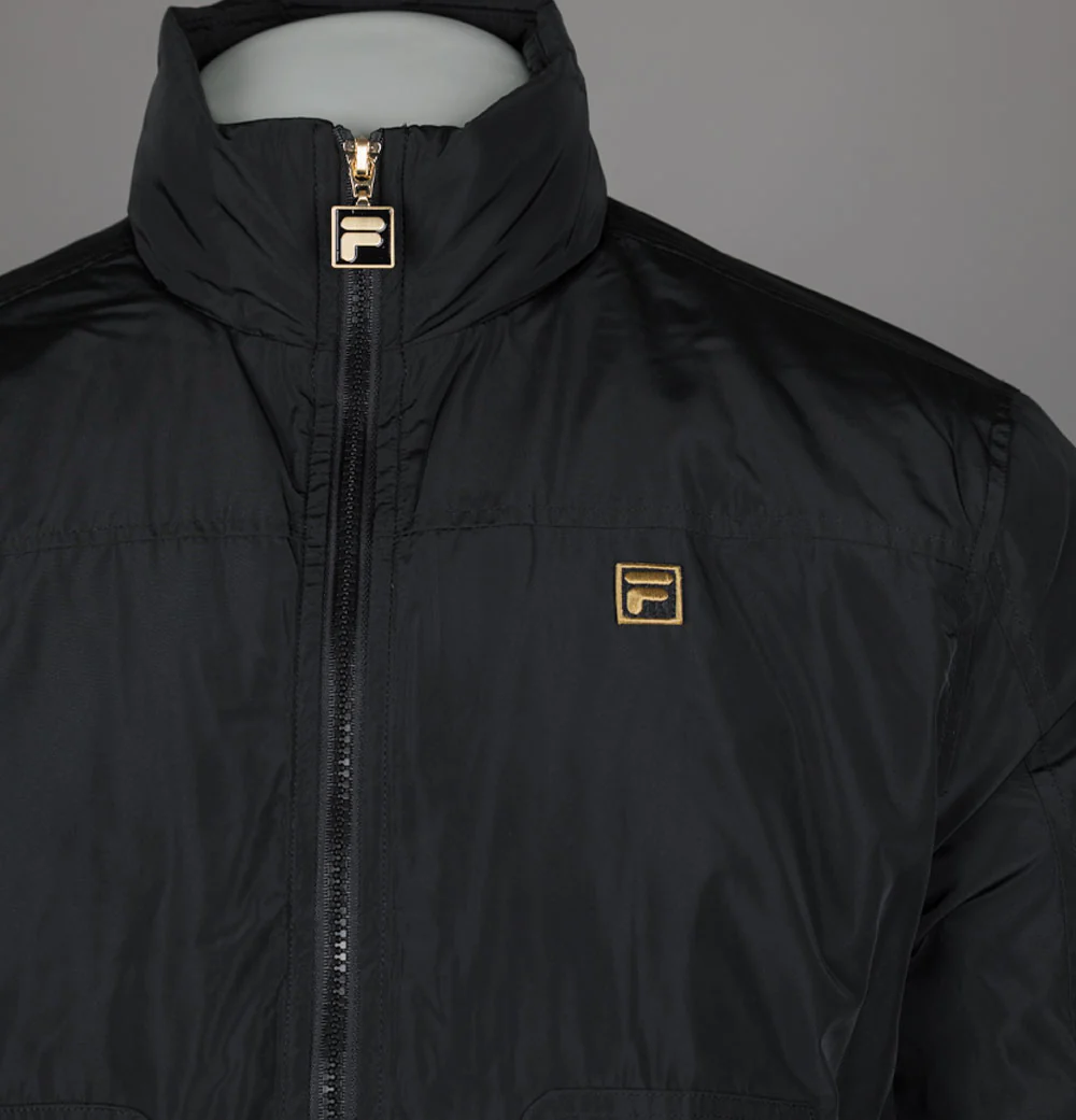 Fila Gold Etton Bomber Jacket Black - Image 3