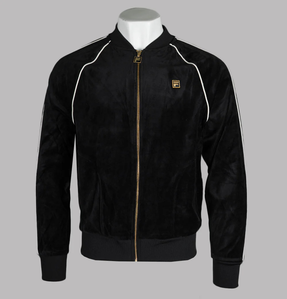 Fila Gold Fella Velour Jacket Black/Coconut Milk