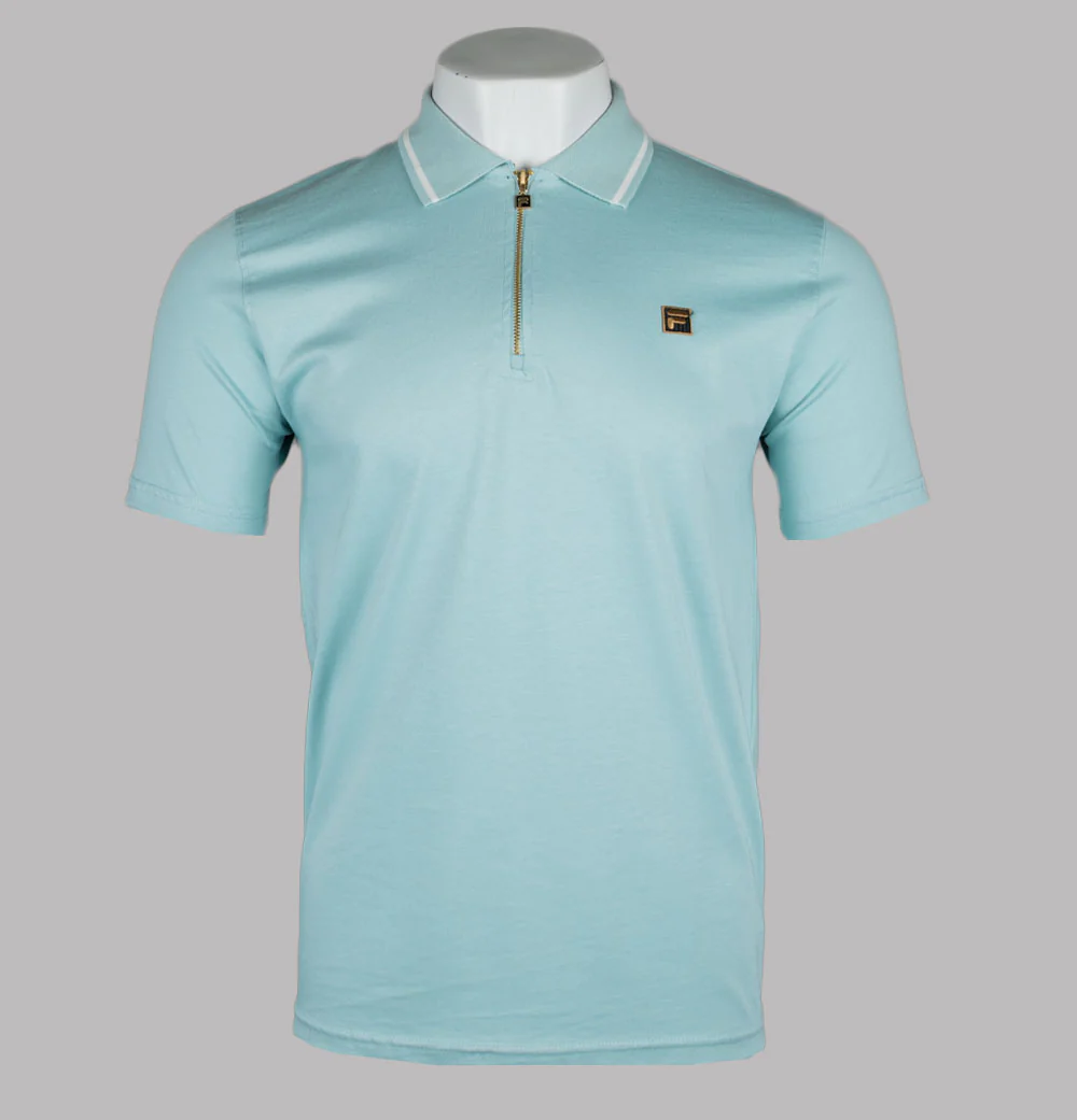 Fila Gold Lemar 2 Premium Polo Shirt Sterling Blue