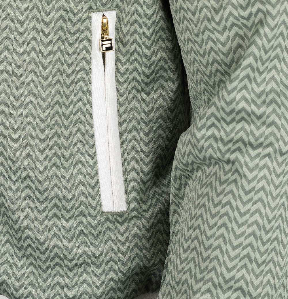 Fila Gold Mathers Herringbone Track Jacket Sea Foam/Coconut Milk - Image 4