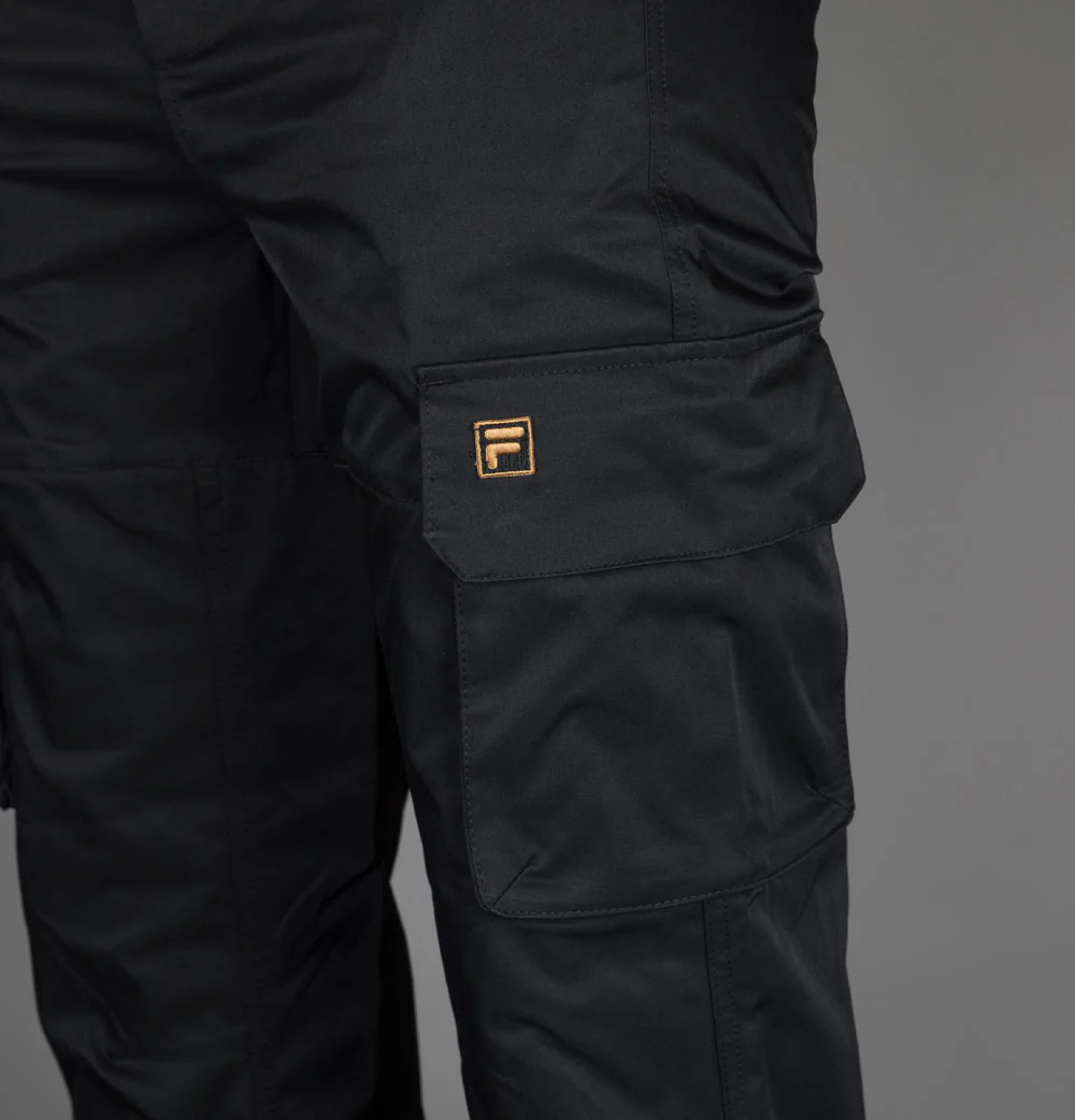 Fila Gold Oscar Cargo Pants Black - Image 4