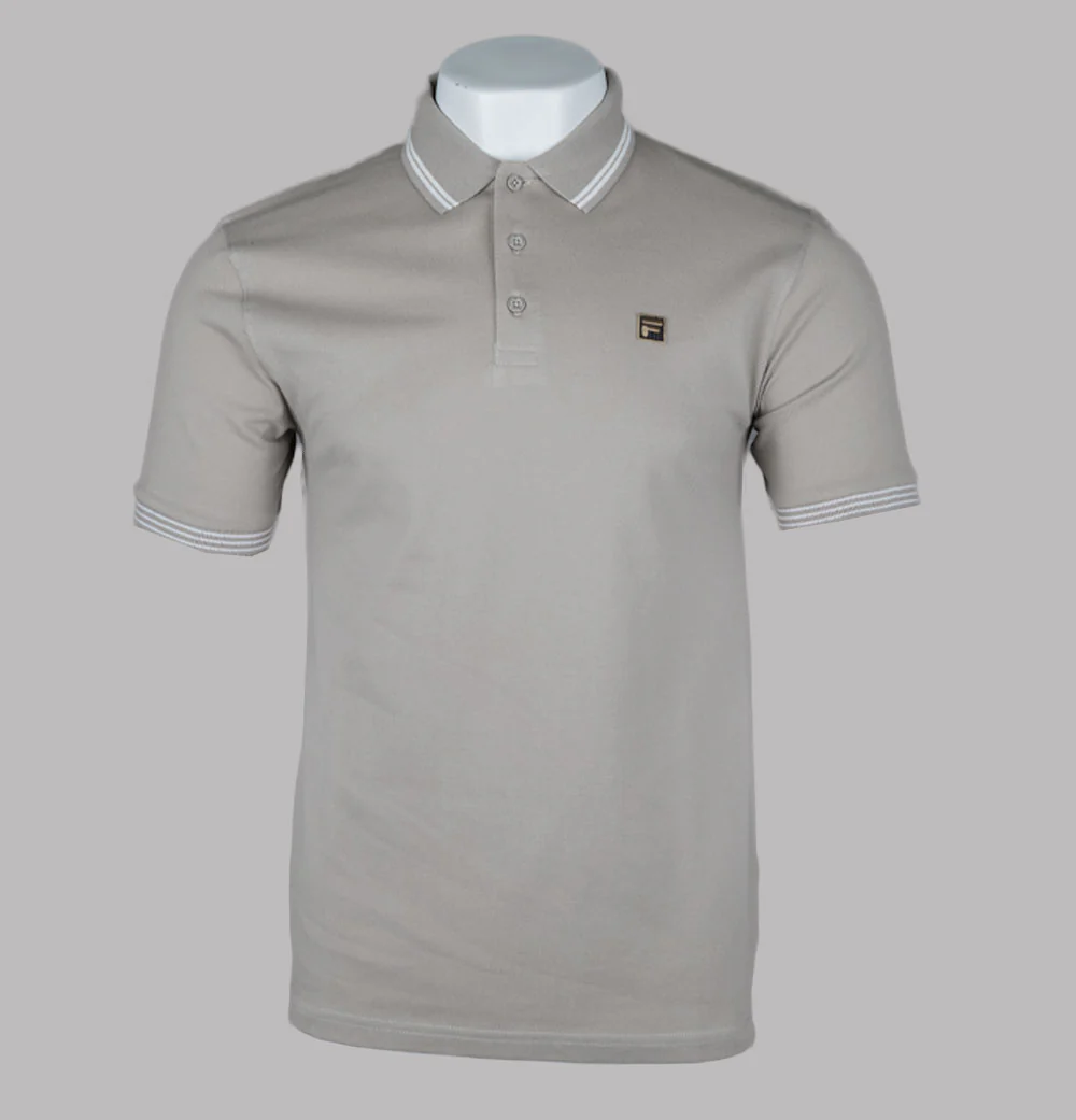 Fila Gold Soren 2 Polo Shirt Vintage Khaki