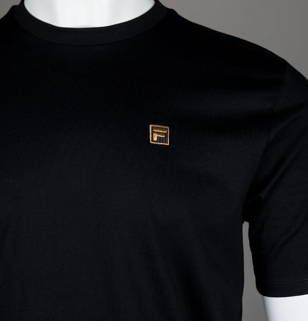 Fila Gold Yaxley 3 Premium T-Shirt Black - Image 3
