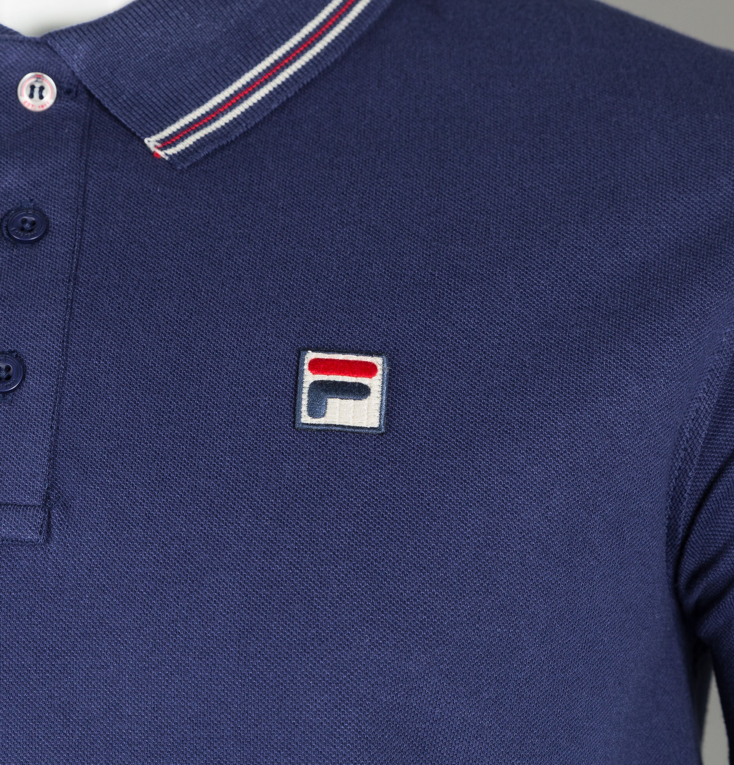 Fila Vintage Matcho 4 Polo Shirt Navy - Image 4